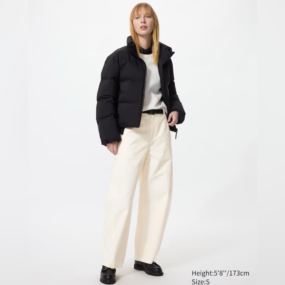 NWOT Uniqlo cream barrel pants Inseam 24in